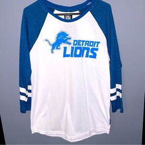 NWT, NFL, Detroit Lions, M, 3/4 Length Sleeve, Scoop neck T-shirt